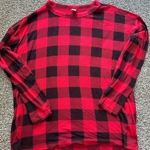 Red and Black Plaid Kids Shirt